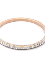 Load image into Gallery viewer, Pave Rhinestone Stainless Steel Bangle
