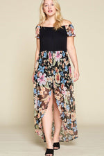 Load image into Gallery viewer, Plus Size Solid Jersey Maxi Romper
