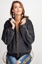 Load image into Gallery viewer, Retro Quilted Soft Corduroy Bomber Jacket
