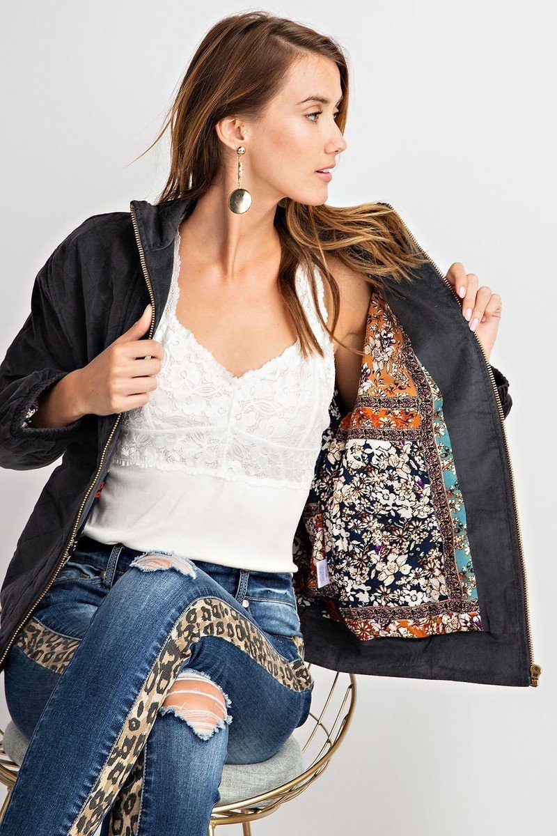 Retro Quilted Soft Corduroy Bomber Jacket