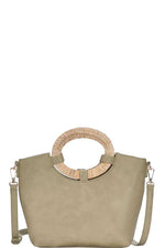 Load image into Gallery viewer, Chic Natural Woven Handle Satchel with Long Strap
