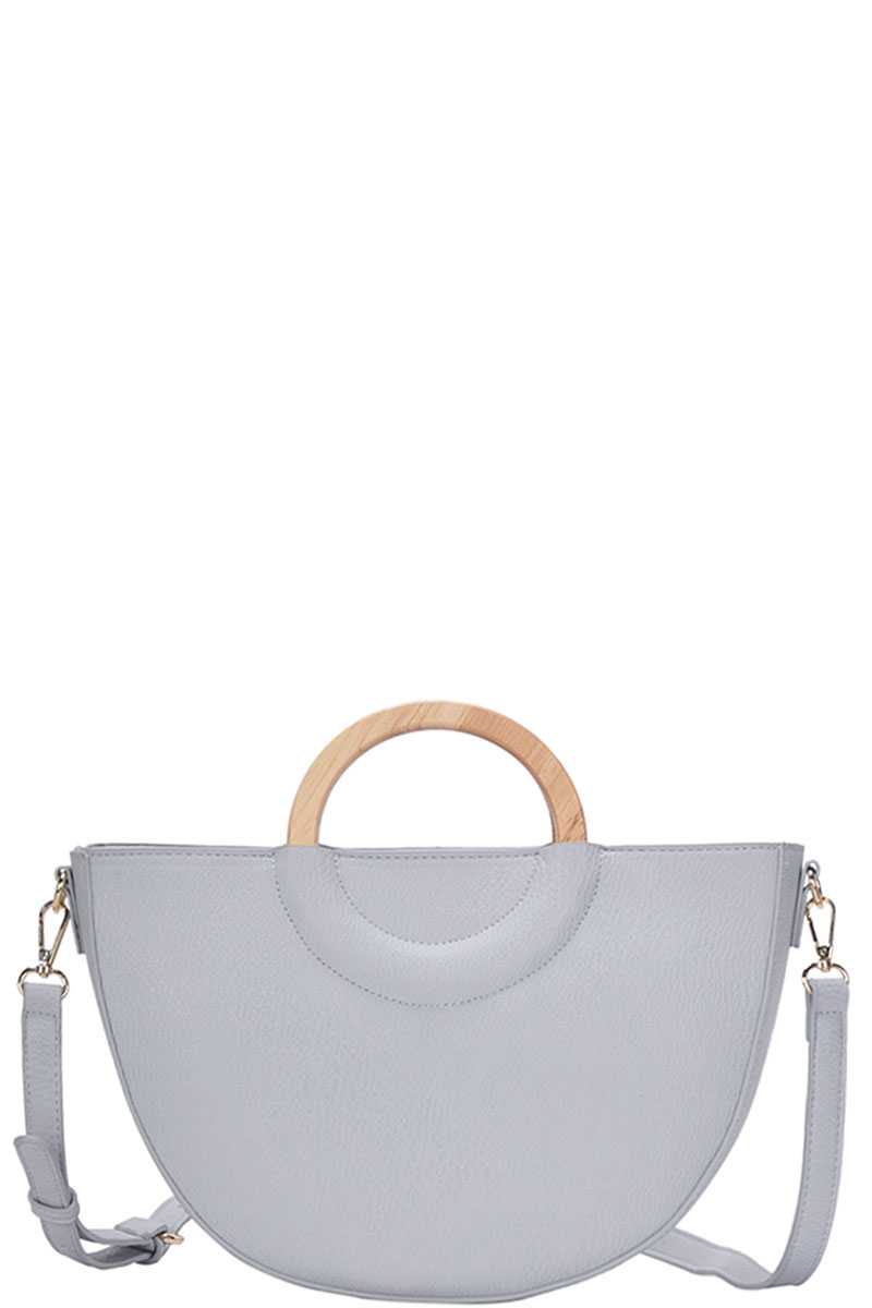 Stylish Semi Circle Modern Satchel with Long Strap