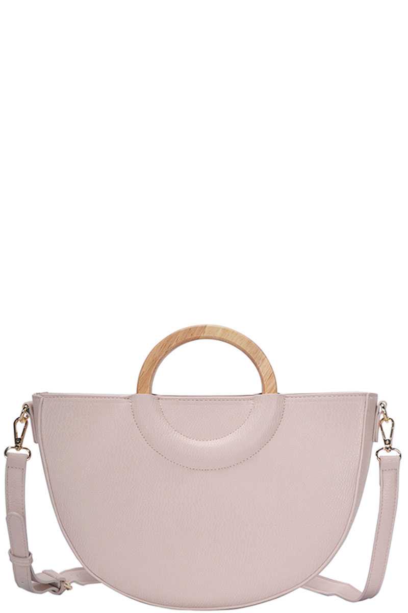 Stylish Semi Circle Modern Satchel with Long Strap