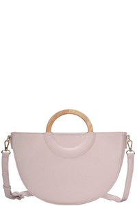 Stylish Semi Circle Modern Satchel with Long Strap