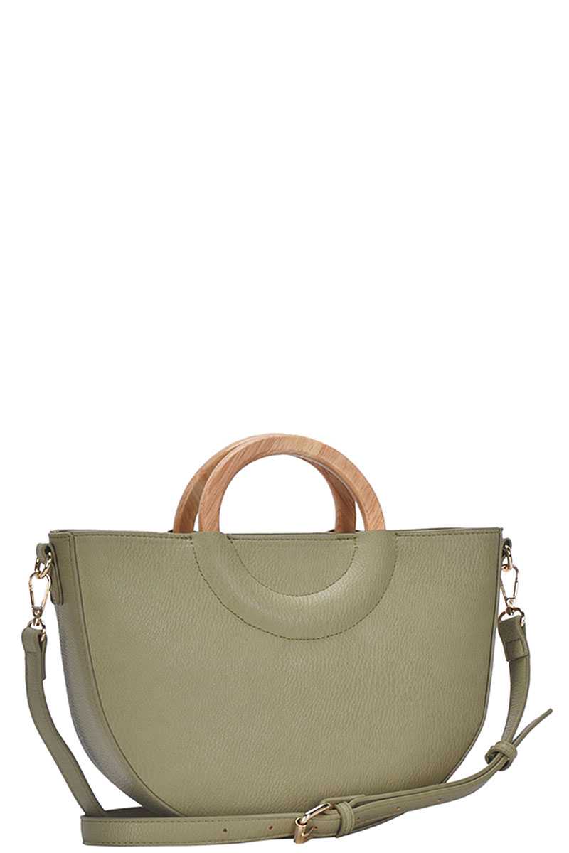 Stylish Semi Circle Modern Satchel with Long Strap