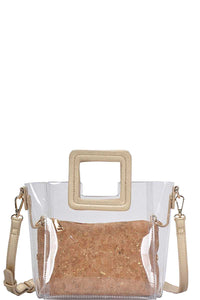 2-in-1 Transparent Satchel with Long Strap