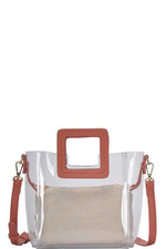 Load image into Gallery viewer, 2-in-1 Transparent Satchel with Long Strap
