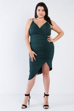 Load image into Gallery viewer, Plus Size Asymmetrical Scrunch Dress
