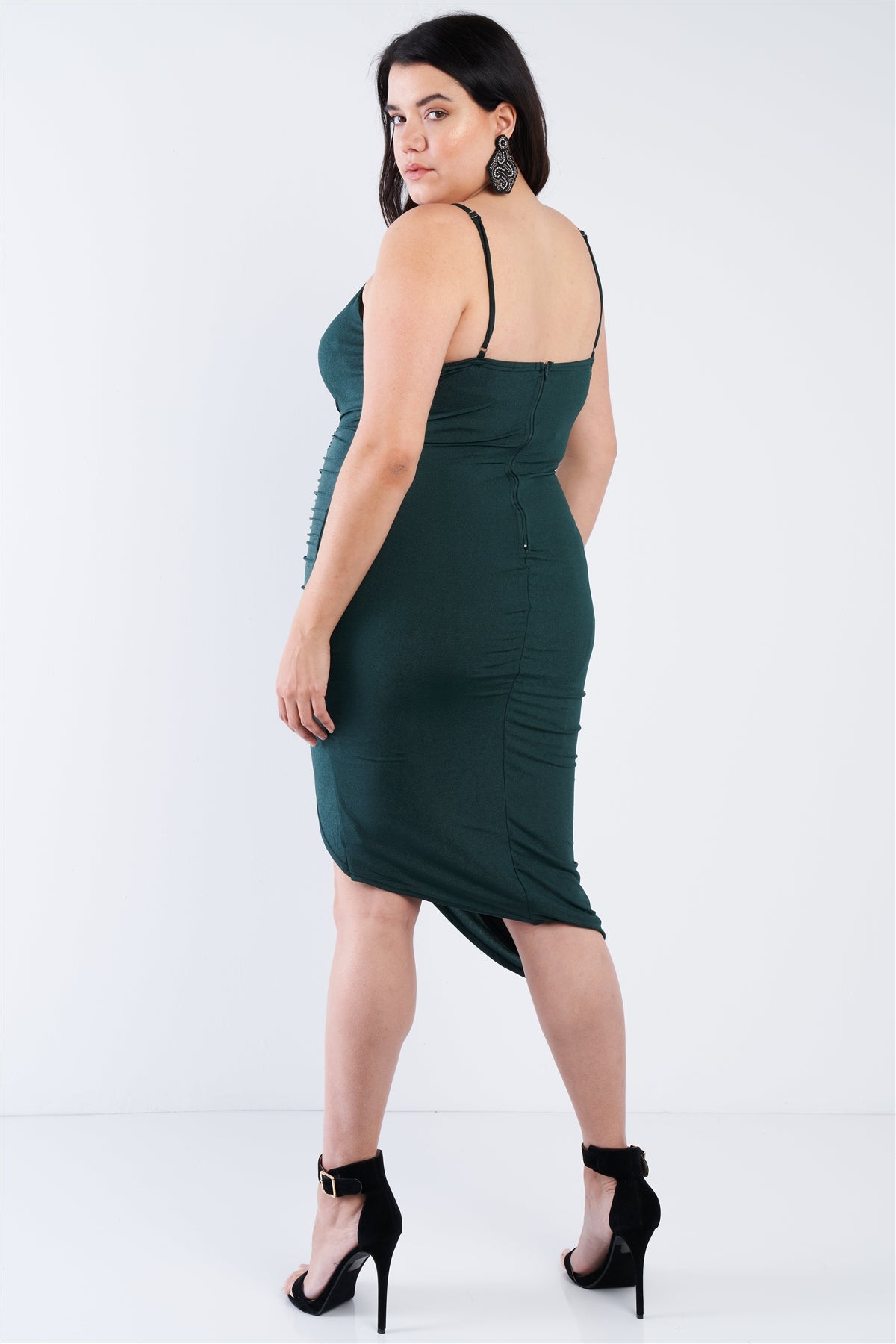 Plus Size Asymmetrical Scrunch Dress