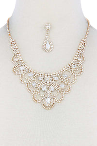 Rhinestone Bib Necklace