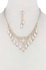 Load image into Gallery viewer, Marquise Shape Rhinestone Necklace
