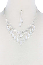 Load image into Gallery viewer, Marquise Shape Rhinestone Necklace
