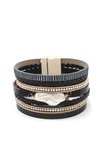 Load image into Gallery viewer, Faux Stone Wired Wrapped Magnetic Bracelet
