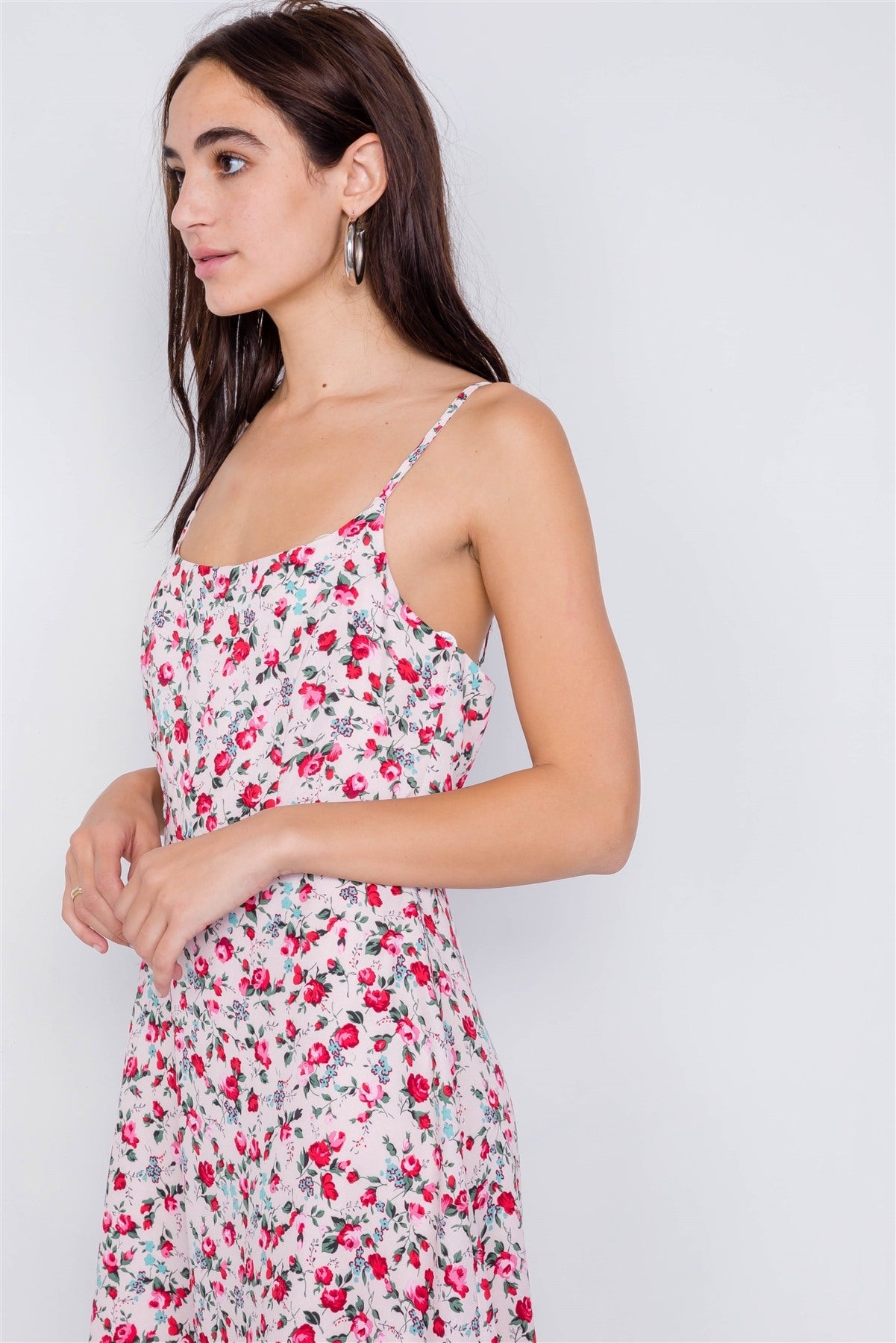 Boho Vintage Fit & Flare Neck Mini Dress