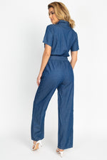 Load image into Gallery viewer, Button Front Elasticized Waist Jumpsuit
