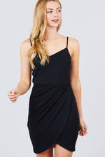 Load image into Gallery viewer, Cami Strap V-neck Wrapped Knit Mini Dress
