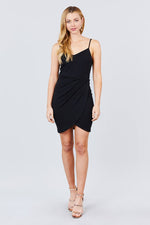 Load image into Gallery viewer, Cami Strap V-neck Wrapped Knit Mini Dress
