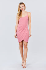 Load image into Gallery viewer, Cami Strap V-neck Wrapped Knit Mini Dress
