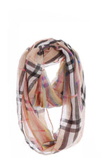 Load image into Gallery viewer, Fashion Rainbow Modern Check Infinity Scarf
