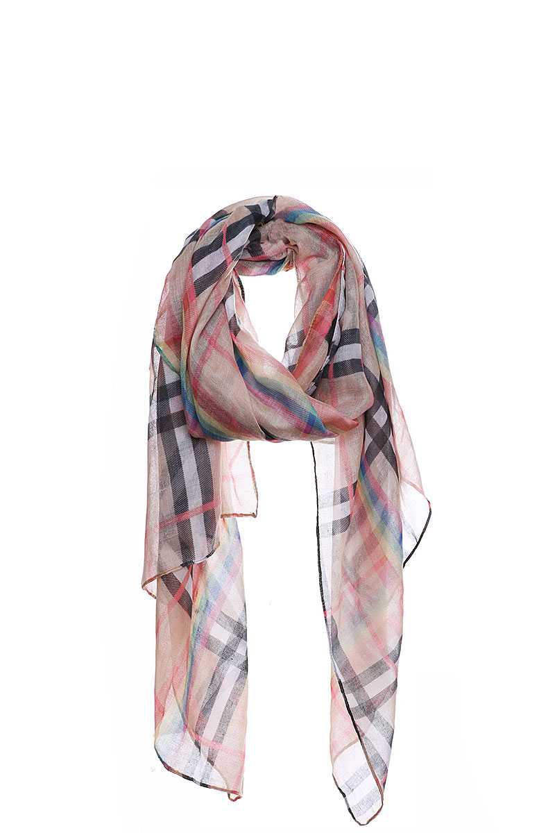 Fashion Rainbow Modern Check Scarf