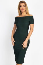 Load image into Gallery viewer, Off The Shoulder Bandage Dress
