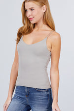 Load image into Gallery viewer, Double V-neck 2 Ply Rib Knit Cami Top
