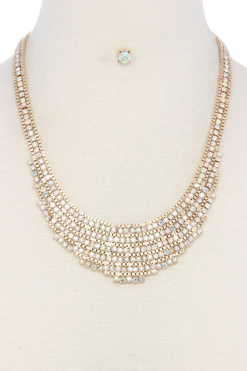 Rhinestone Short Necklace