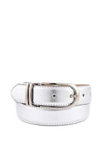 Load image into Gallery viewer, Clamp Round Buckle Plain Feather Edged Dress Belt
