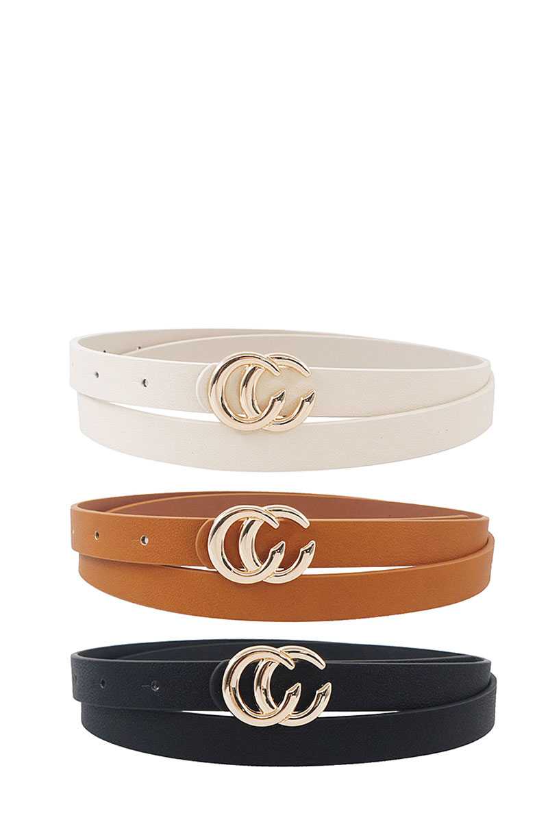 3 Pcs Trendy Skinny Belt Set