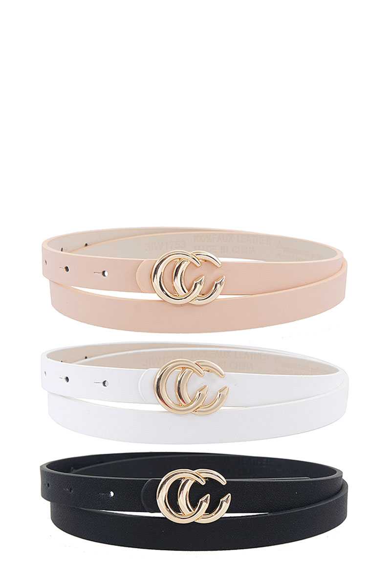 3 Pcs Trendy Skinny Belt Set