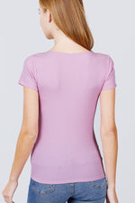 Load image into Gallery viewer, Short Sleeve Button Henley Neck Rib Knit Top
