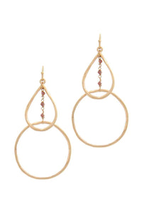 Teardrop Shape Circle Drop Earring