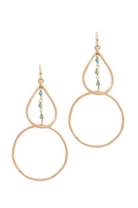 Teardrop Shape Circle Drop Earring