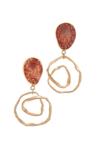 Teardrop Shape Circle Drop Earring