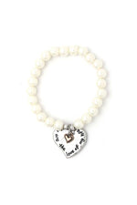 Load image into Gallery viewer, You Are The Love Of My Life Heart Beaded Bracelet
