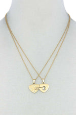 Load image into Gallery viewer, Double Heart Key Necklace Set
