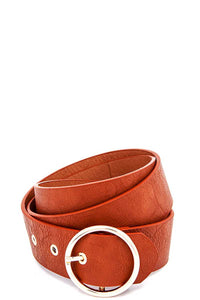 Round Buckle Frommet End Fashion Belt