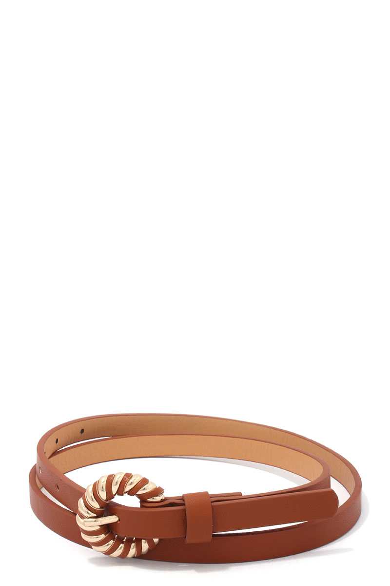 Metal Buckle PU Leather Belt