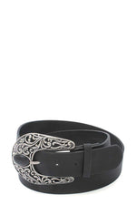 Load image into Gallery viewer, Cut Out Filiree Metal Buckle PU Leather Belt
