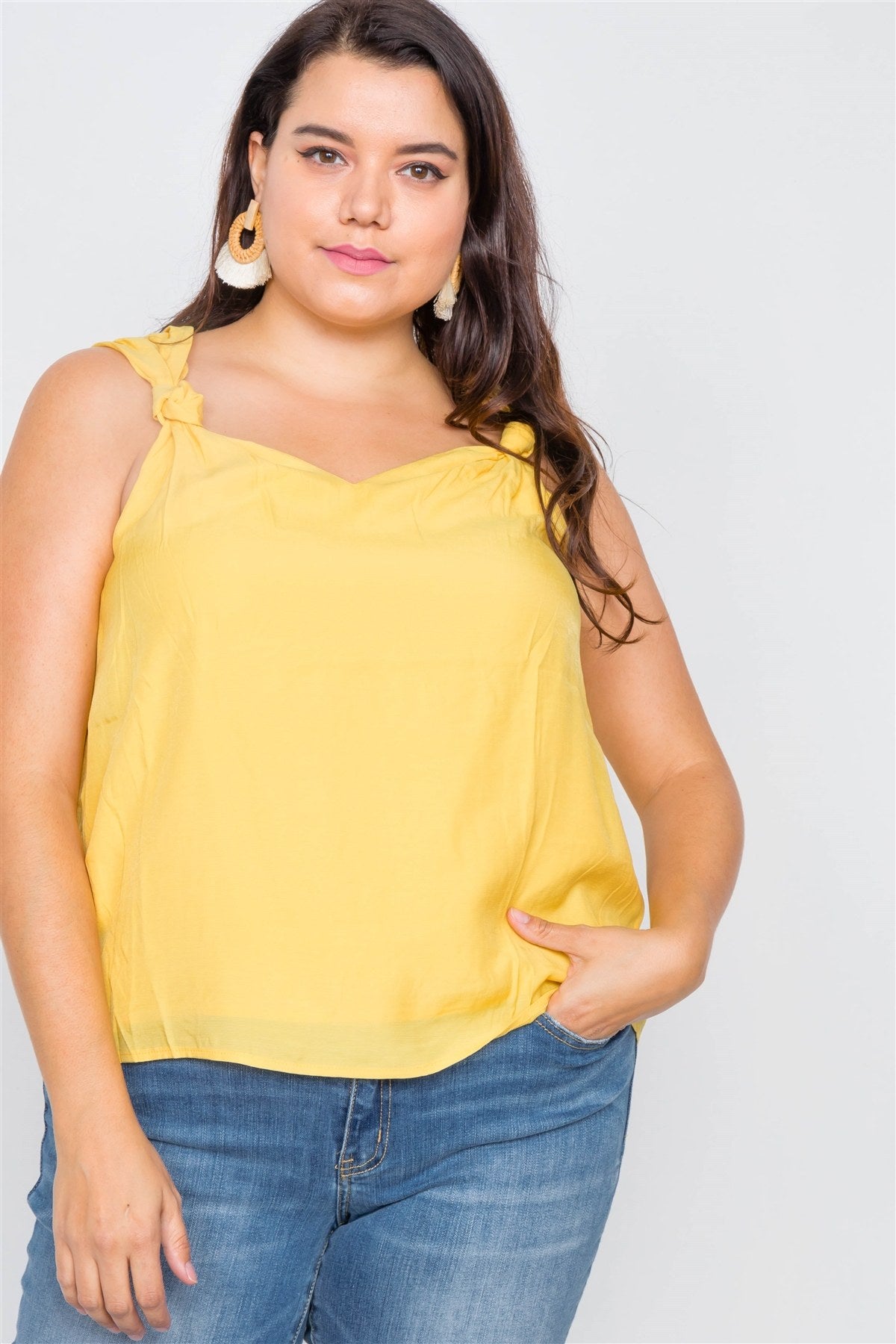 V-neck Gathered Shoulder Casual Top