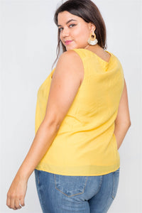 V-neck Gathered Shoulder Casual Top