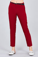 Load image into Gallery viewer, Classic Woven Pants W/belt
