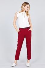 Load image into Gallery viewer, Classic Woven Pants W/belt
