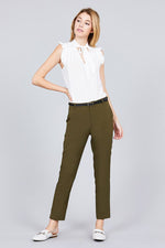 Load image into Gallery viewer, Classic Woven Pants W/belt
