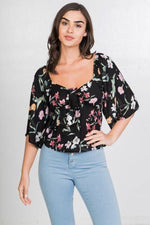 Load image into Gallery viewer, Floral Print Crop Top
