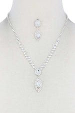 Load image into Gallery viewer, Marquise Crystal Rhinestone Necklace &amp; Bracelet Set
