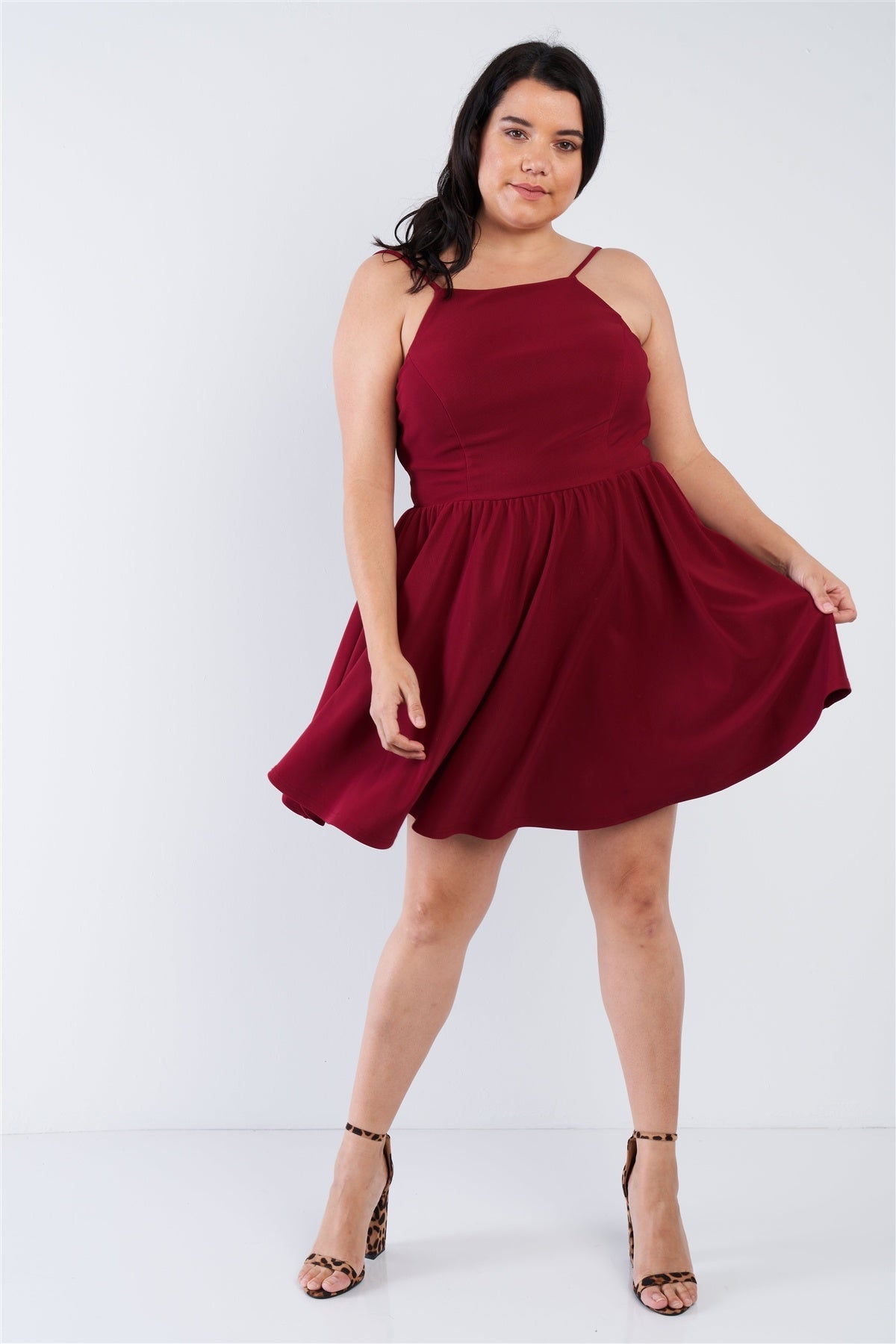 Plus Size Fit & Flare Mini Dress