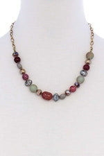 Load image into Gallery viewer, Multi Bead Stone Chic Necklace
