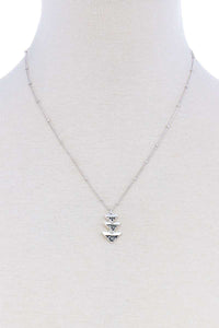 Triple Triangle Pendant Necklace