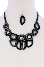 Load image into Gallery viewer, Multi Beaded Chunky Necklace &amp; Earring Set
